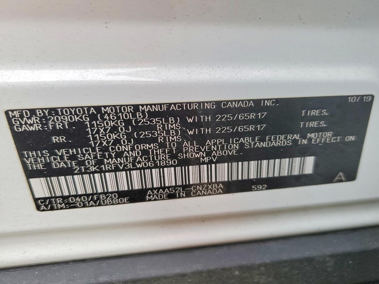 2020 TOYOTA RAV4