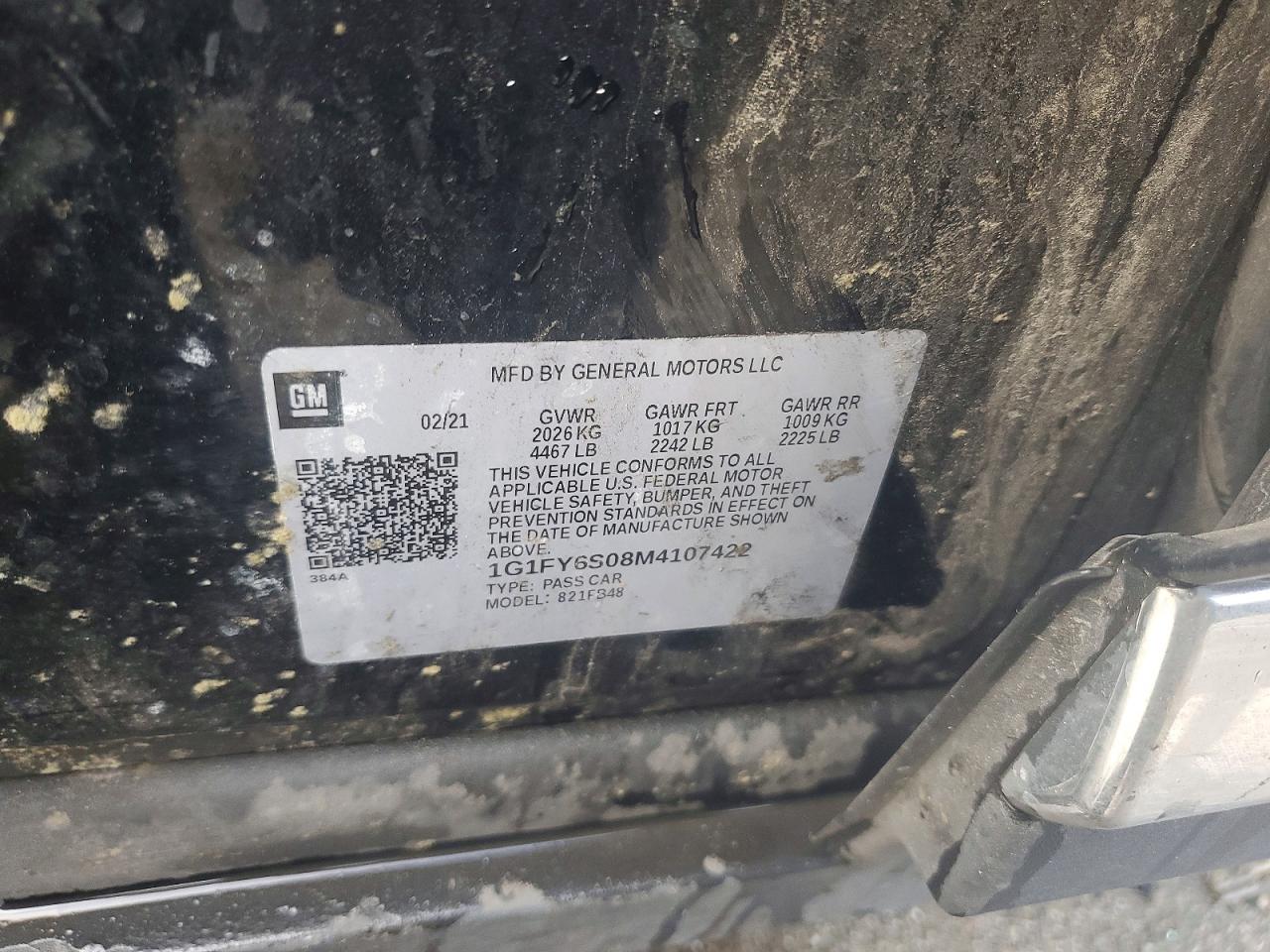 2021 CHEVROLET BOLT