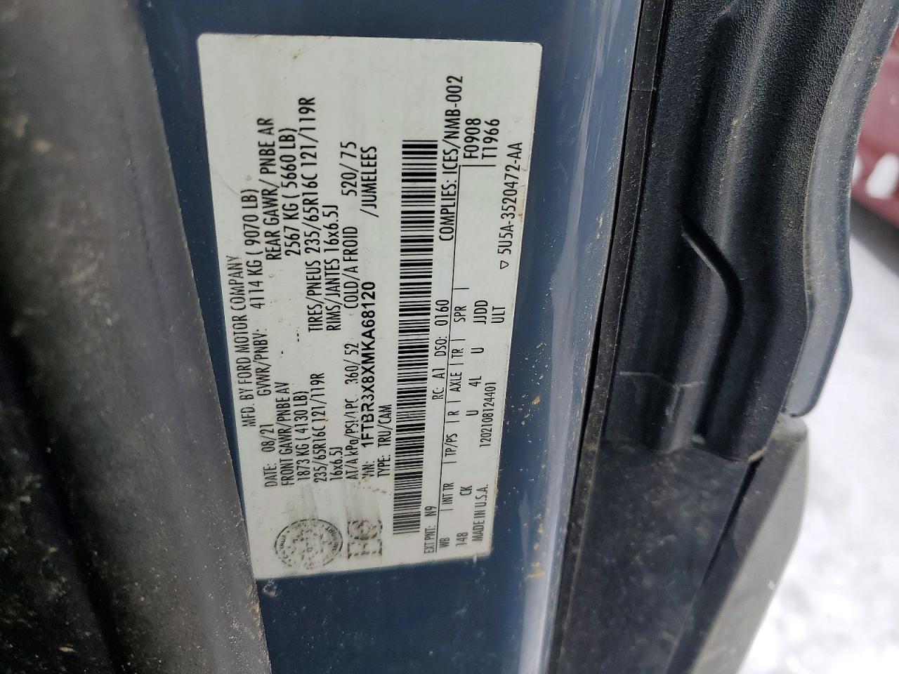 2021 FORD TRANSIT