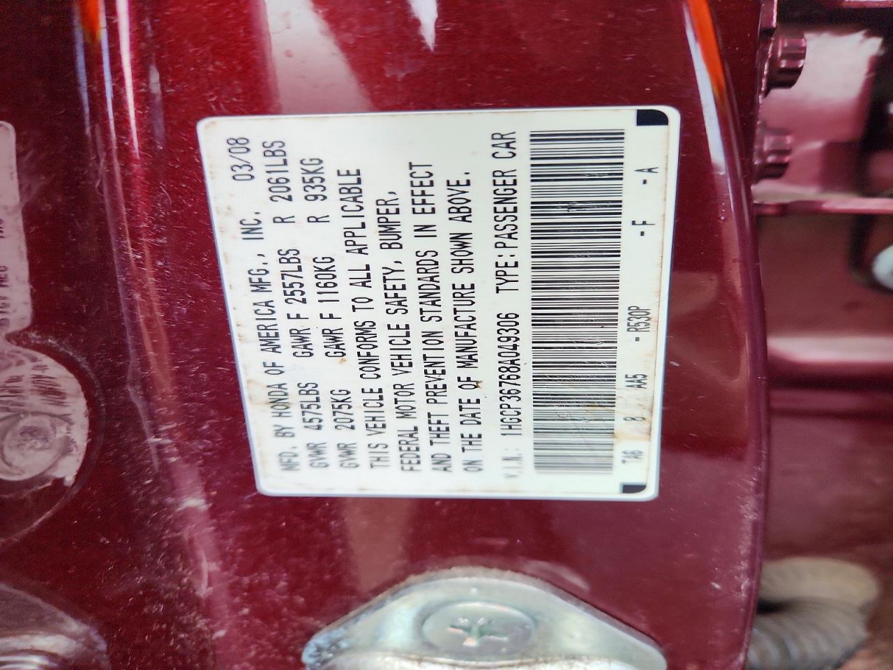 2008 HONDA ACCORD