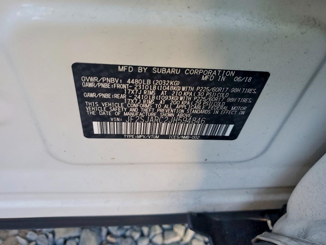 2018 SUBARU FORESTER