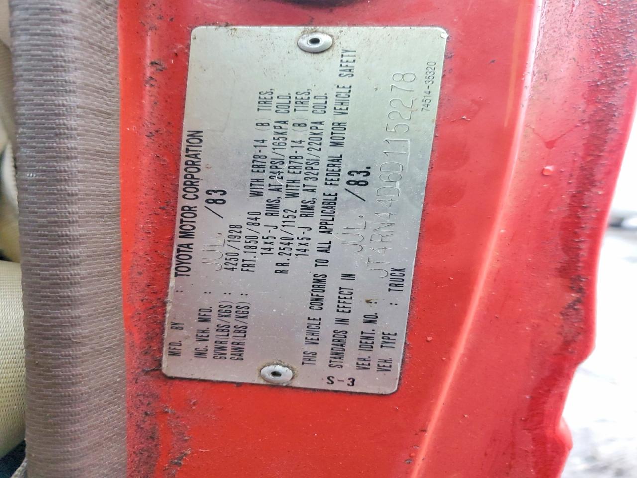 1983 TOYOTA ALL OTHER