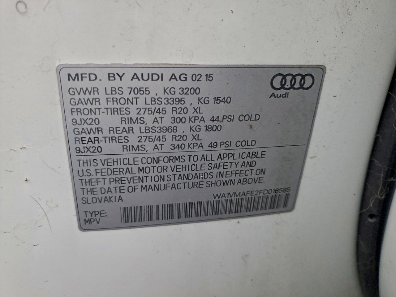 2015 AUDI Q7