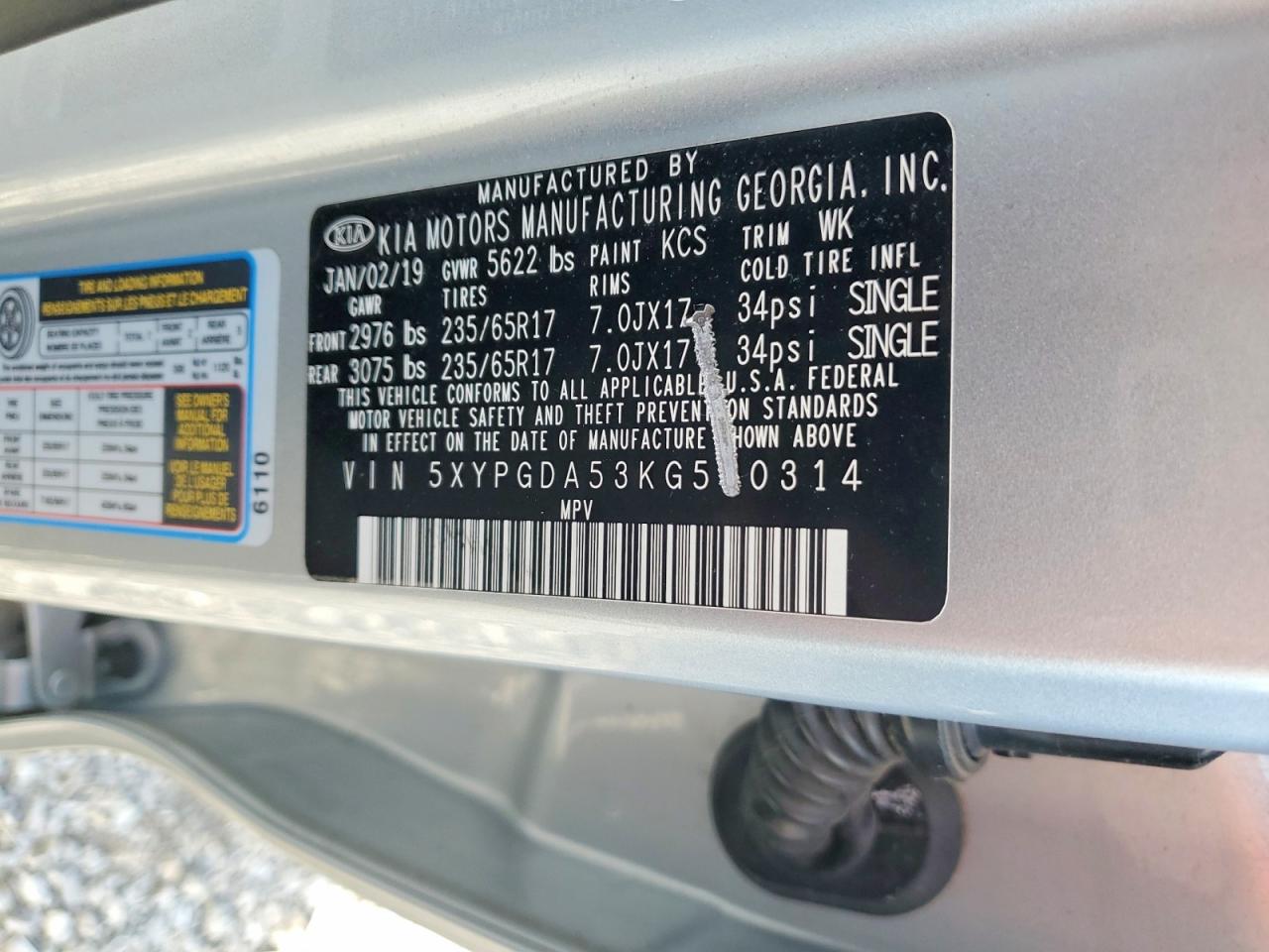 2019 KIA SORENTO