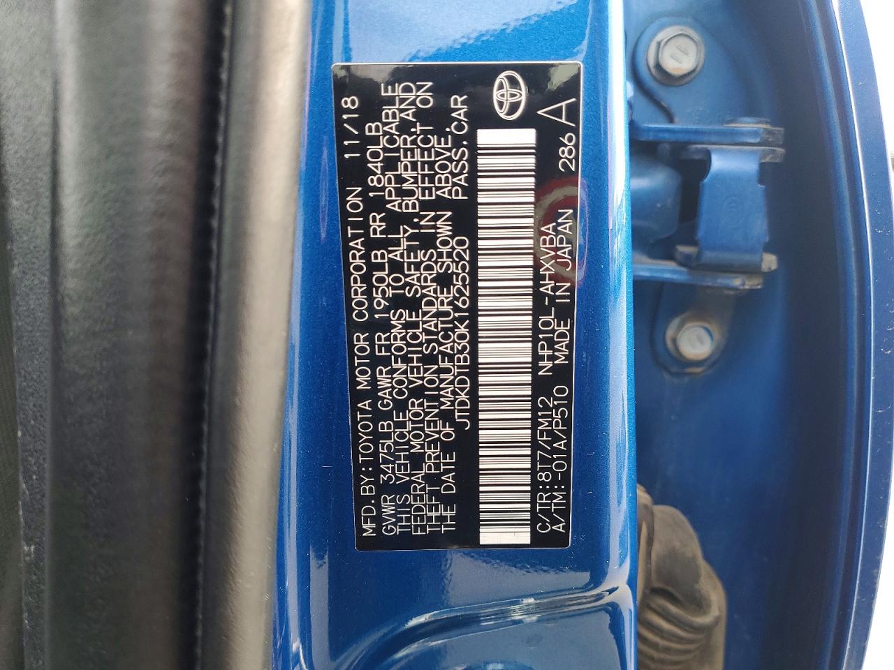 2019 TOYOTA PRIUS