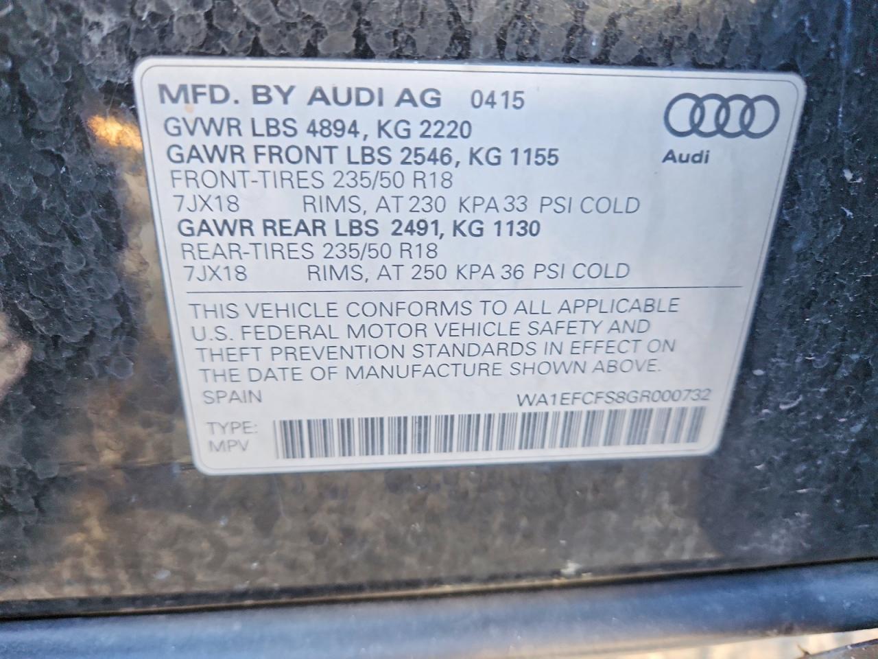 2016 AUDI Q3