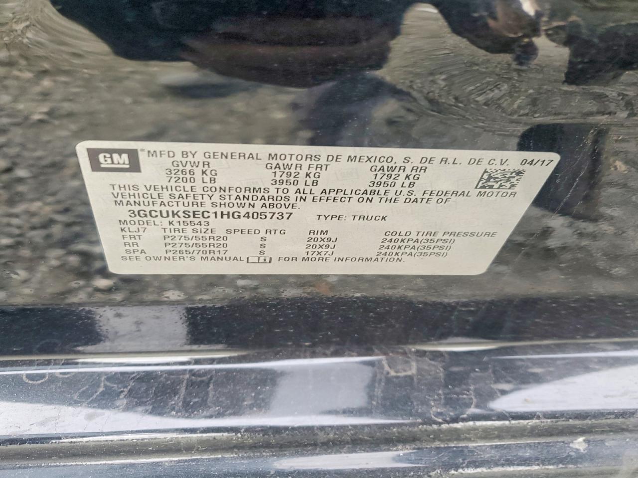 2017 CHEVROLET SILVERADO
