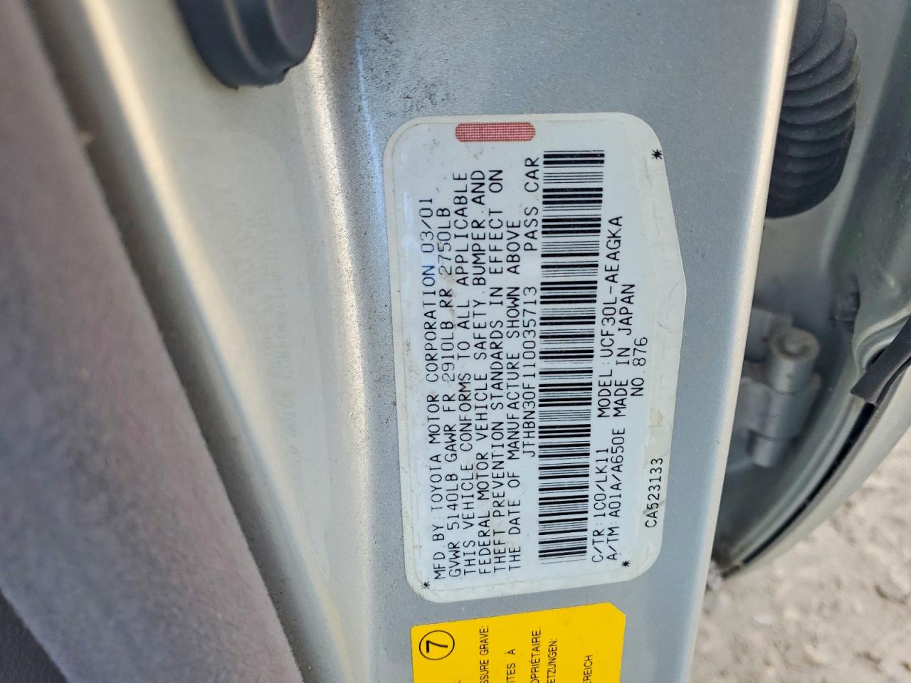 2001 LEXUS LS430